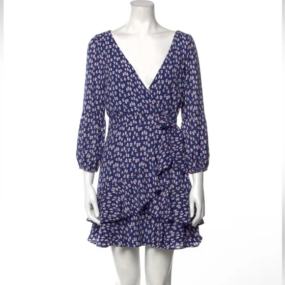 LIKE NEW • Likely • Casimira Mini Dress Floral Blue and Pink - Picture 4 of 9